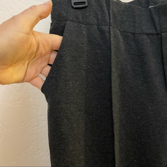 GARNET HILL Comfort Crop Trousers Pull-on Pants Heathered Charcoal Size Medium - Picture 9 of 13